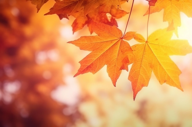 Una hoja en un árbol con la palabra otoño.