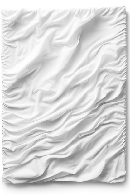 Foto una hoja blanca de papel sobre un fondo blanco