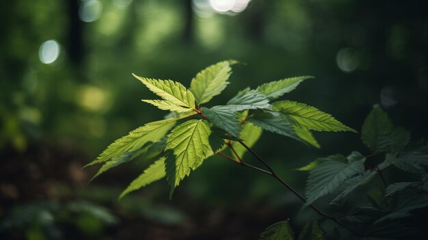 Una hoja del bosque de los bosques.