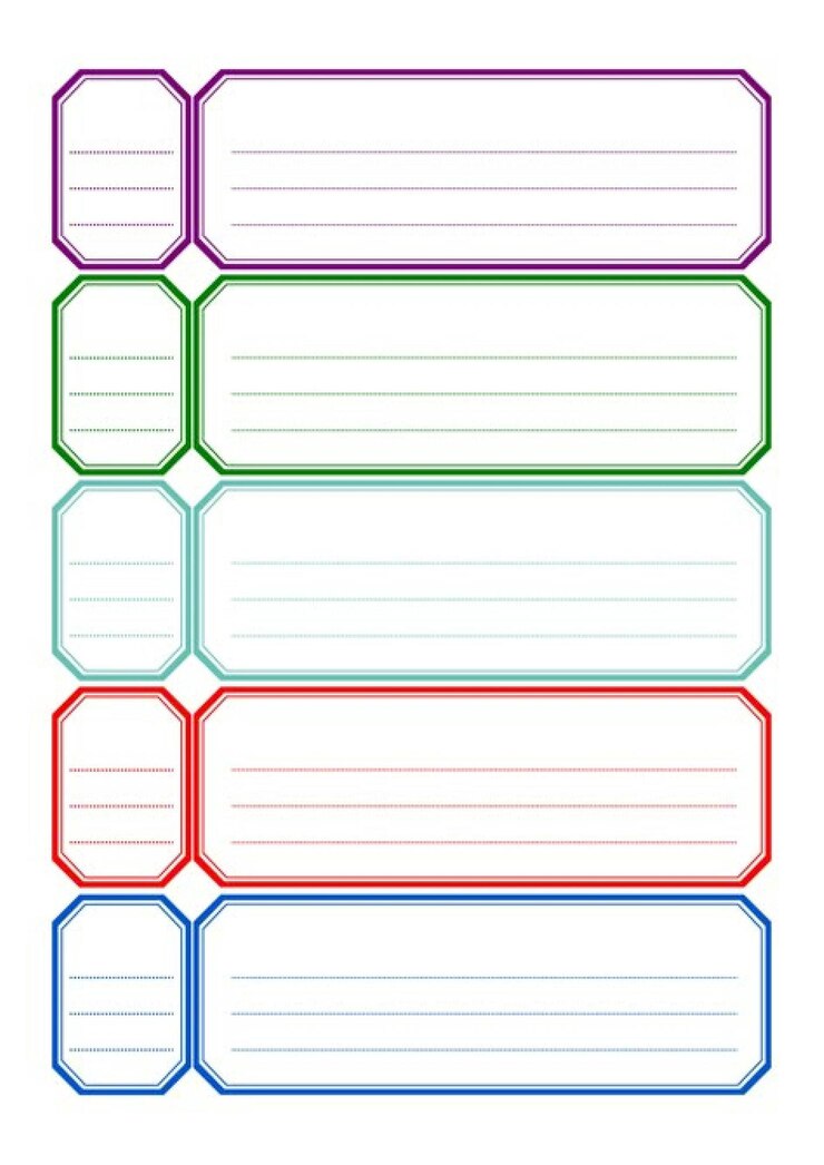 Foto hoja de etiquetas en blanco de colores para varios usos perfecta para organizar e identificar artículos