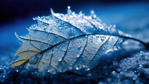 Una hoja con la palabra hielo