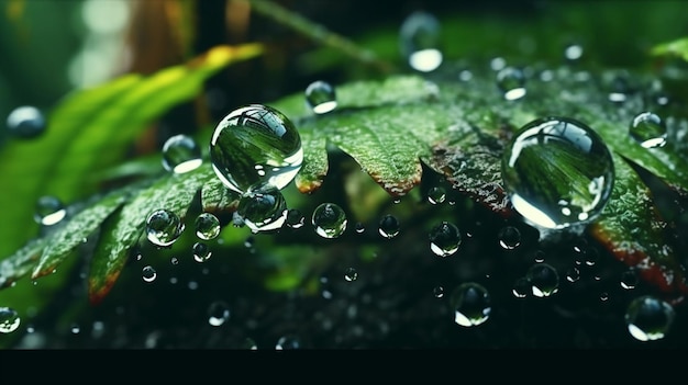 Una hoja con la palabra lluvia.