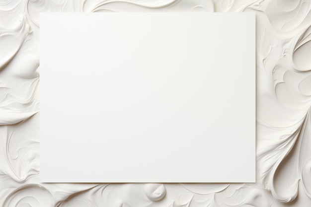 Foto hoja de papel blanco en blanco sobre fondo blanco mockup para el diseño