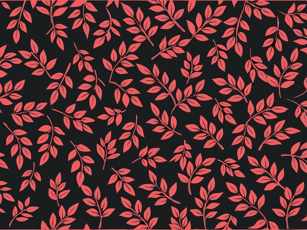 una hoja roja con un fondo negro