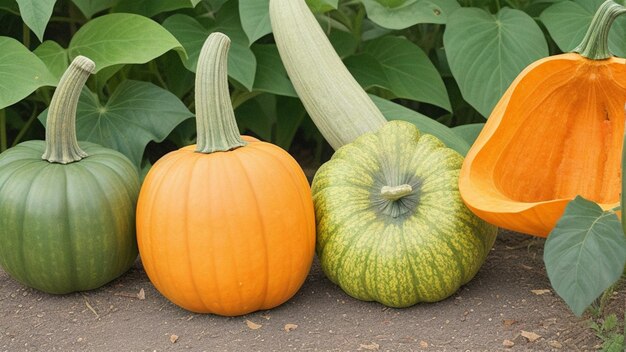 Hoja de varias especies de Cucurbita