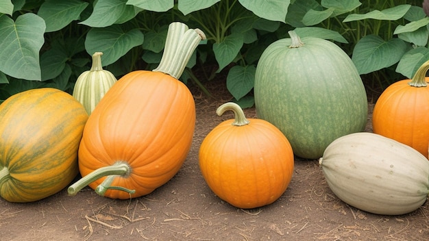 Hoja de varias especies de Cucurbita