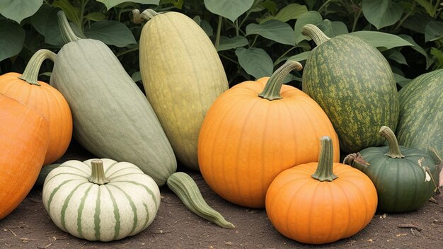 Hoja de varias especies de Cucurbita