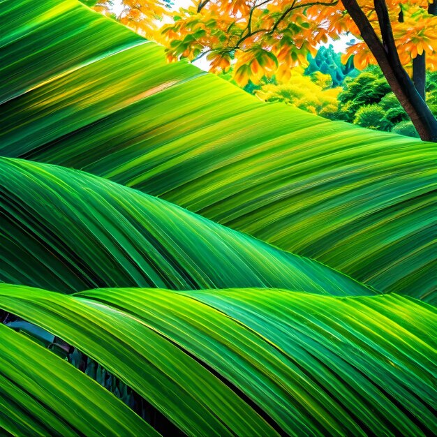 Foto hoja verde y árbol para el clima de la naturaleza con un hermoso bokeh