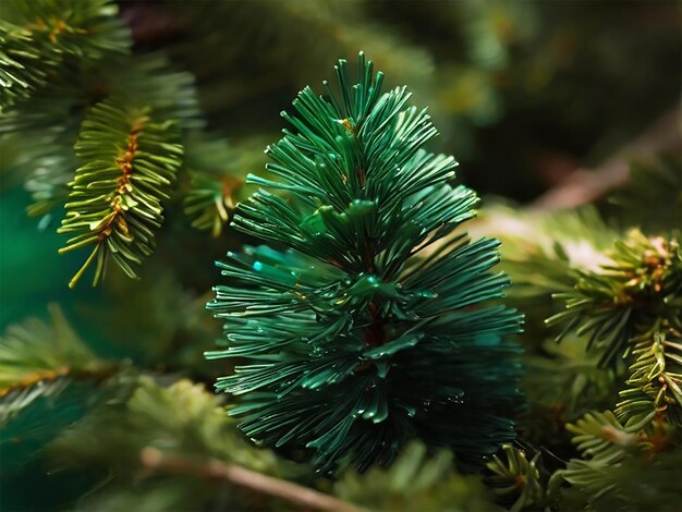 Foto hoja verde del árbol de navidad