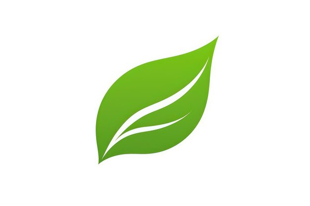 Hoja verde ecología naturaleza elemento vector icono generativo AI