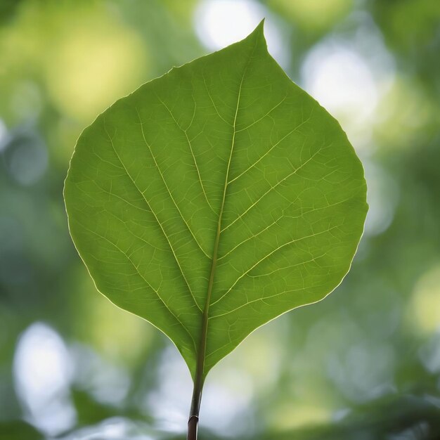 Hoja verde en la naturaleza