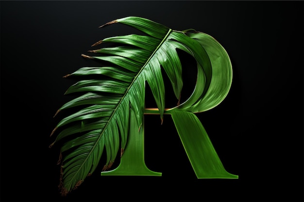 Una hoja verde con la palabra palm.