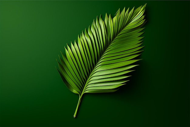 Una hoja verde con la palabra palm.