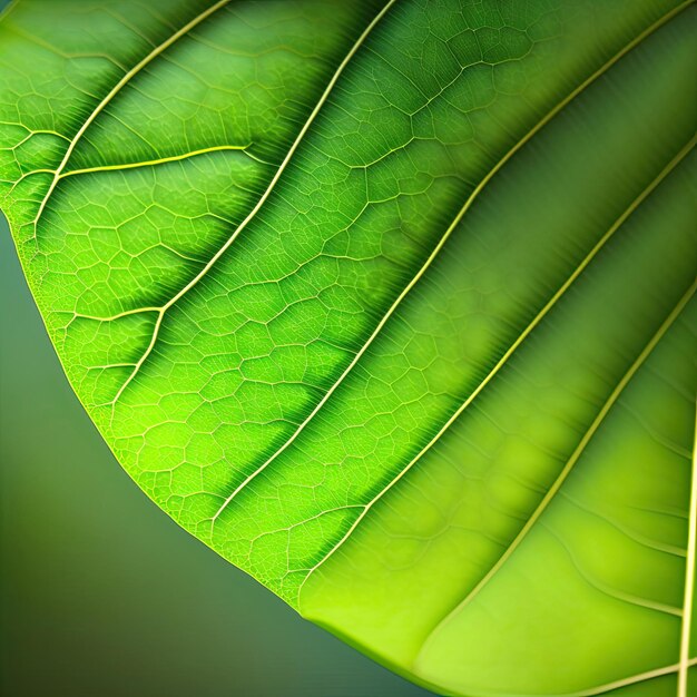 La hoja verde de primer plano