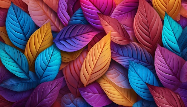 Las hojas abstractas son coloridas