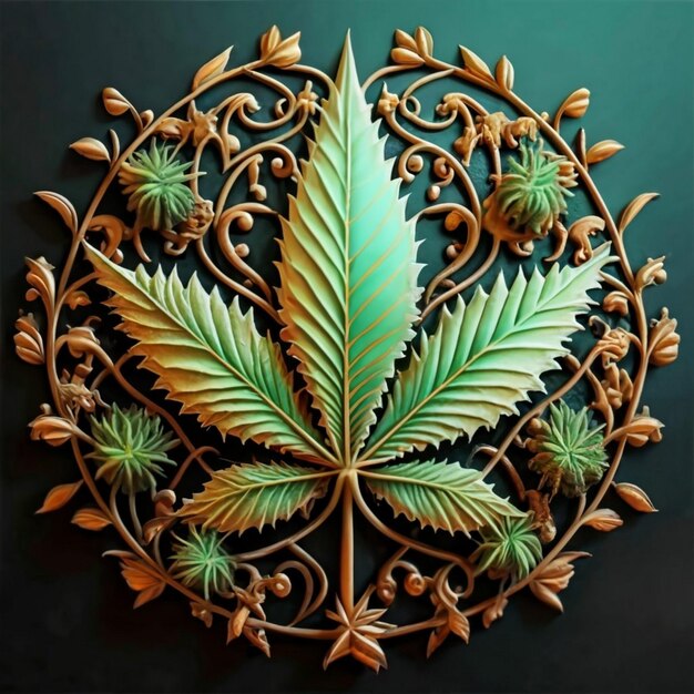 hojas de Cannabis sativa