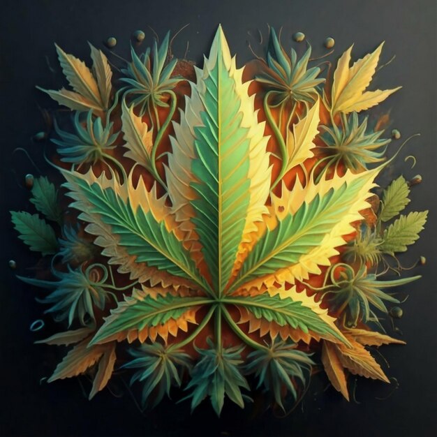 hojas de Cannabis sativa