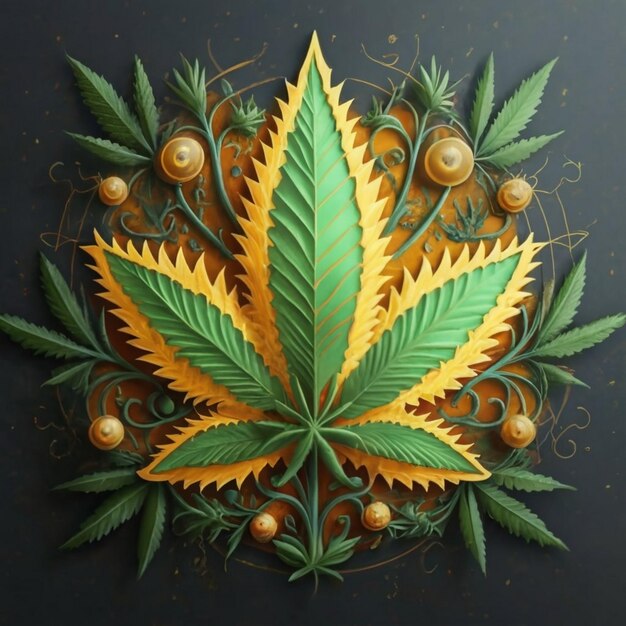 hojas de Cannabis sativa