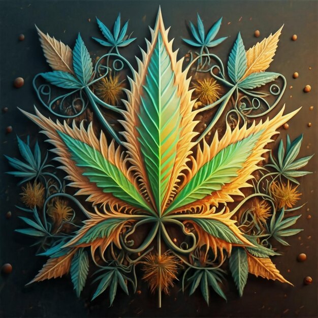 hojas de Cannabis sativa