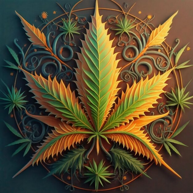 hojas de Cannabis sativa