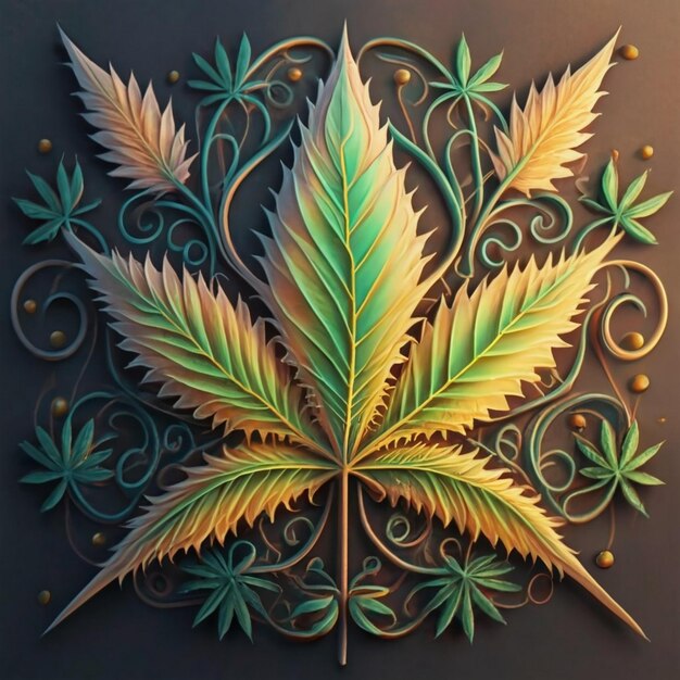 hojas de Cannabis sativa