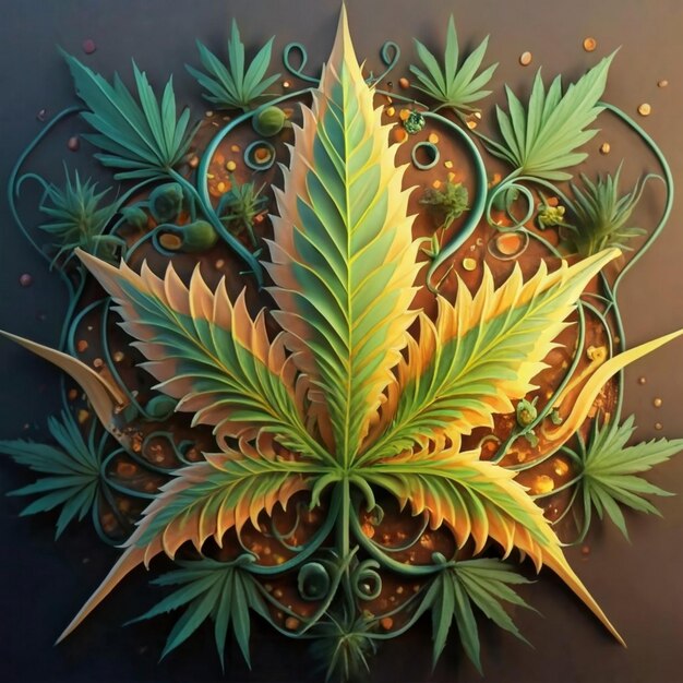 Foto hojas de cannabis sativa