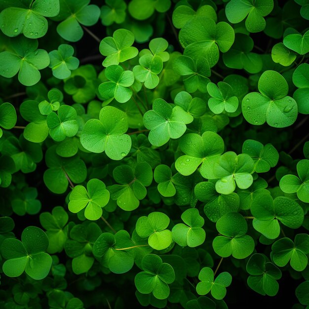 Las hojas dinámicas del trébol en celebración del orgullo irlandés