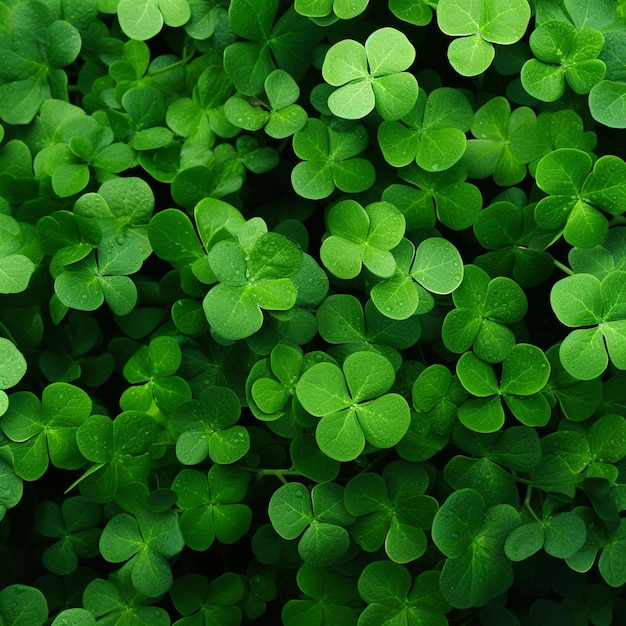 Foto las hojas dinámicas del trébol en celebración del orgullo irlandés