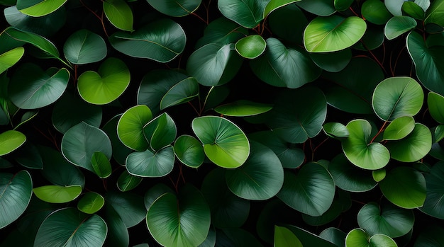 Hojas Follaje Fondo verde Botánico con espacio de copia Un impresionante collage de hojas
