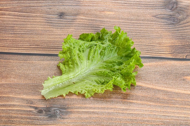 Hojas de lechuga verde madura para ensalada