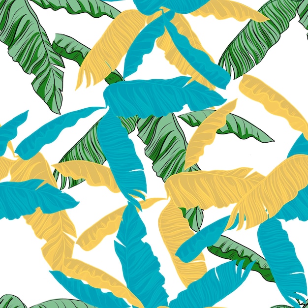 Las hojas de monstera tropical tienen un patrón sin costuras