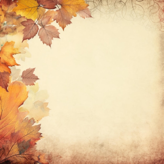 Hojas de naranja de arce de otoño en fondo grunge con espacio