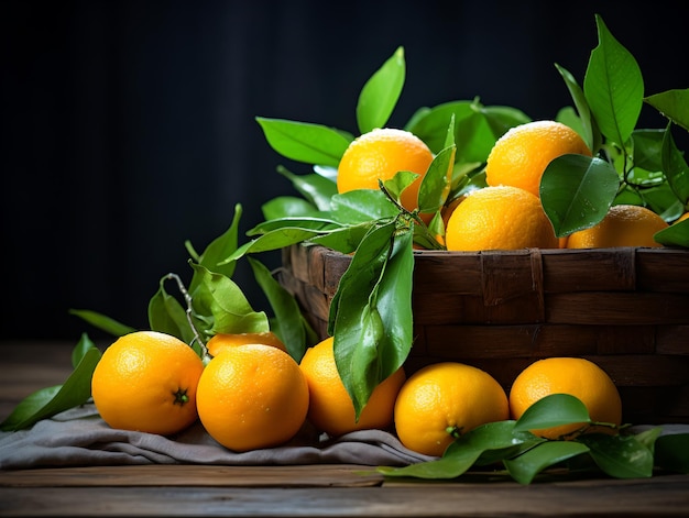 Hojas naranjas y verdes