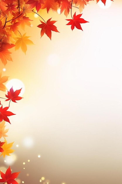 hojas de otoño en un fondo blanco con la palabra otoño