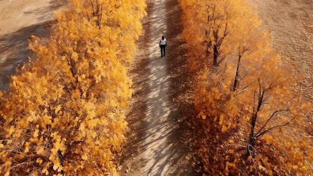 Hojas de otoño en el fondo del bosque