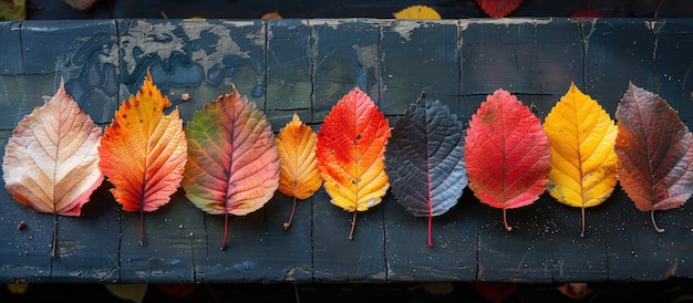 Las hojas de otoño son coloridas