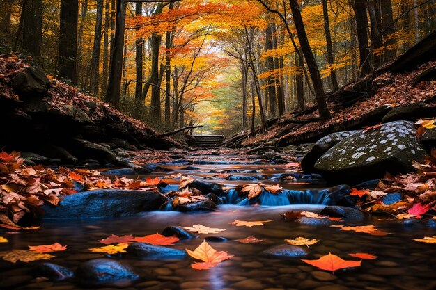 Las hojas de otoño en Virginia Occidental