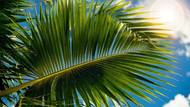 Hojas de palma de coco