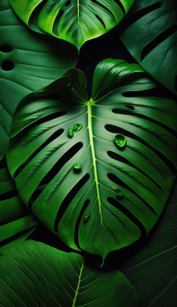 Hojas de palma tropical hojas de la selva Spathiphyllum cannifolium concepto verde textura abstracta fondo natural hojas tropicales