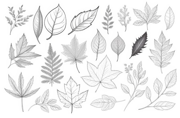 Foto hojas con patrón