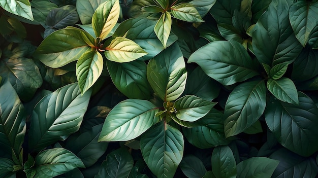 hojas de plantas verdes hiperrealistas