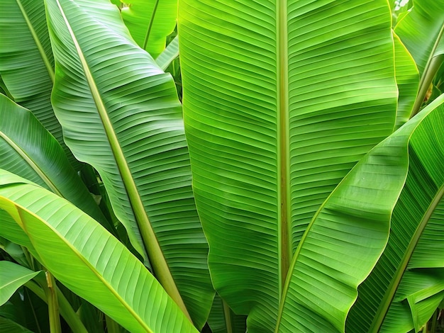 Hojas de plátano de fondo