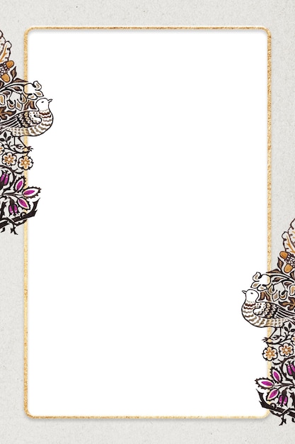 Las hojas png patrón de marco de borde ornamental