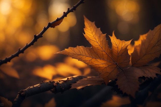 Hojas secas de otoño