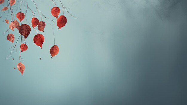 Foto hojas secas que caen borrosas fondo de otoño frío abstracto con espacio de copia para insertar