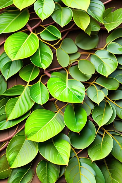 Hojas suculentas verdes enredaderas colgantes arbusto de hiedra planta epífita trepadora Dischidia sp