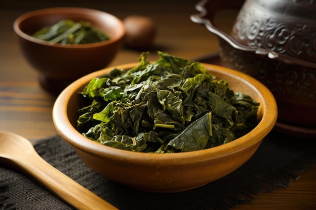 Foto hojas de té oolong chino llamadas tieguanyin