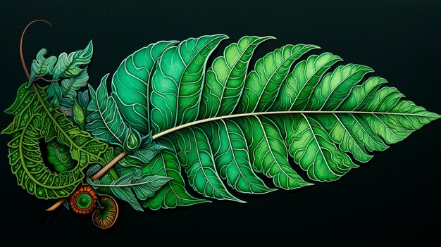 Foto hojas tropicales monstera palmera follaje de la selva