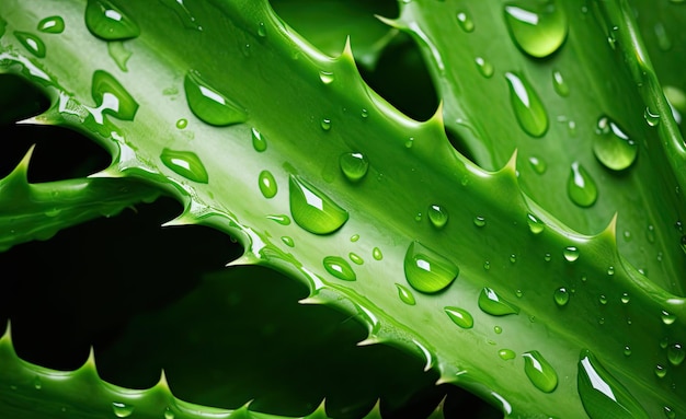 Las hojas verdes del aloe vera de cerca la planta de aloe vera fresca el aloe vera muy útil medicina herbal