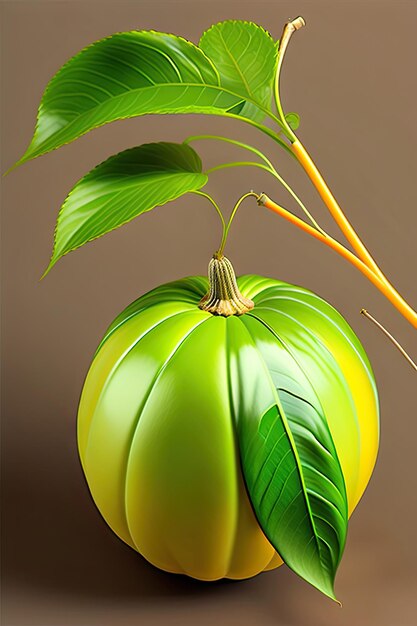 Hojas verdes de calabaza, tallo y zarcillos de la vid